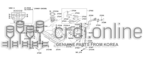 BAND ASSY-FUEL TANK MOUNTINGRH 27310-51050 2731051050 27310 51050