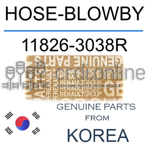 HOSE-BLOWBY [ORIGINAL] 11826-3038R 118263038R 11826 3038R