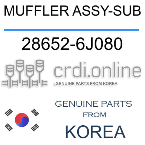 MUFFLER ASSY-SUB [ORIGINAL] 28652-6J080 286526J080 28652 6J080