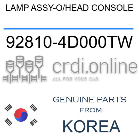 LAMP ASSY-O/HEAD CONSOLE [ORIGINAL] 92810-4D000TW 928104D000TW 92810 4D000TW