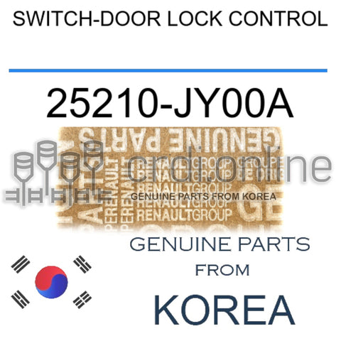SWITCH-DOOR LOCK CONTROL [ORIGINAL] 25210-JY00A 25210JY00A 25210 JY00A
