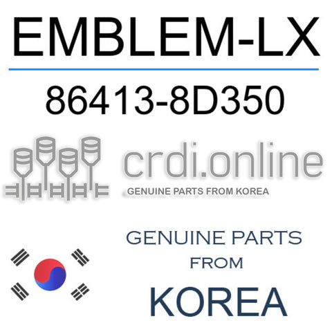 EMBLEM-LX [ORIGINAL] 86413-8D350 864138D350 86413 8D350