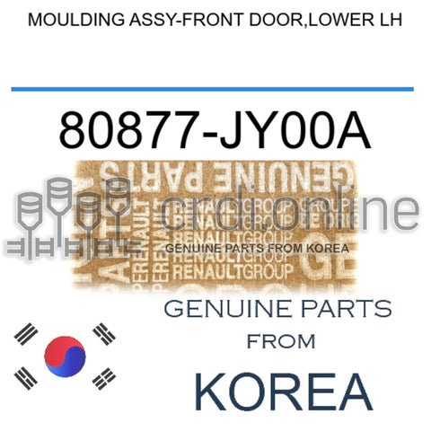 MOULDING ASSY-FRONT DOOR,LOWER LH [ORIGINAL] 80877-JY00A 80877JY00A 80877 JY00A