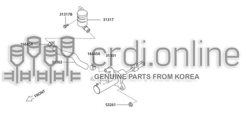 CYLINDER ASSY-CLUTCH MASTER 31301-52000 3130152000 31301 52000