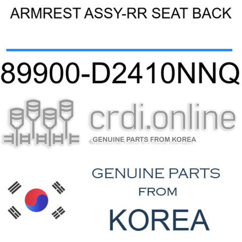 ARMREST ASSY-RR SEAT BACK [ORIGINAL] 89900-D2410NNQ 89900D2410NNQ 89900 D2410NNQ
