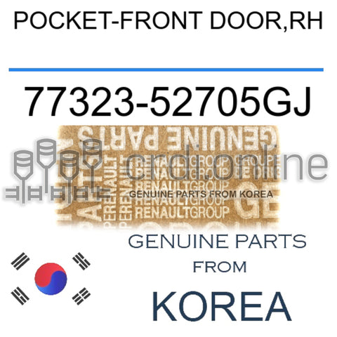 POCKET-FRONT DOOR,RH [ORIGINAL] 77323-52705GJ 7732352705GJ 77323 52705GJ