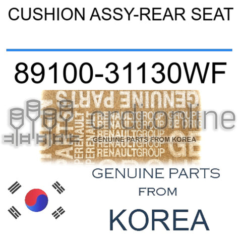 CUSHION ASSY-REAR SEAT [ORIGINAL] 89100-31130WF 8910031130WF 89100 31130WF
