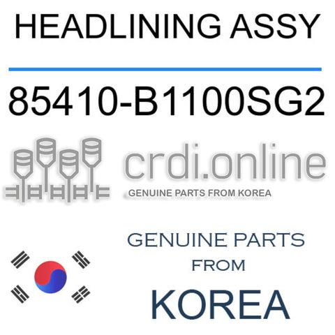 HEADLINING ASSY [ORIGINAL] 85410-B1100SG2 85410B1100SG2 85410 B1100SG2