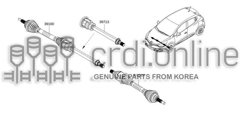 SHAFT ASSY-FRONT DRIVE.LH 39101-8401R 391018401R 39101 8401R