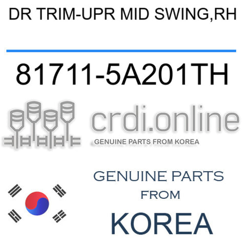 DR TRIM-UPR MID SWING,RH [ORIGINAL] 81711-5A201TH 817115A201TH 81711 5A201TH