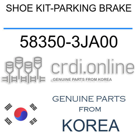 SHOE KIT-PARKING BRAKE [ORIGINAL] 58350-3JA00 583503JA00 58350 3JA00