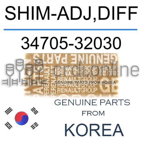 SHIM-ADJ,DIFF [ORIGINAL] 34705-32030 3470532030 34705 32030
