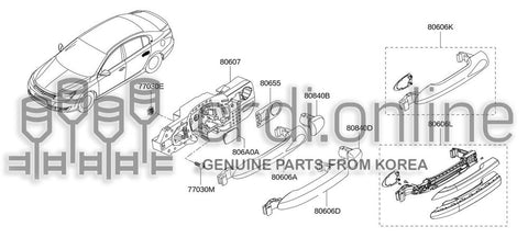 ESCUTCHEON-DOOR OUTSIDE HANDLERH 82840-8567R 828408567R 82840 8567R