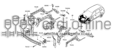 CLOSING PLATE ASSY-SIDE MEMBERRH 75132-9661R 751329661R 75132 9661R
