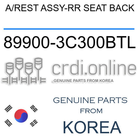 A/REST ASSY-RR SEAT BACK [ORIGINAL] 89900-3C300BTL 899003C300BTL 89900 3C300BTL