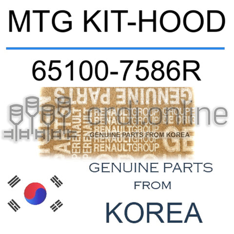 MTG KIT-HOOD [ORIGINAL] 65100-7586R 651007586R 65100 7586R