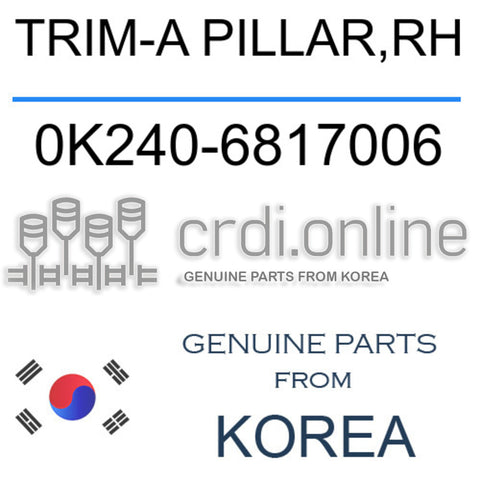 TRIM-A PILLAR,RH [ORIGINAL] 0K240-6817006 0K2406817006 0K240 6817006