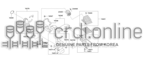 BODY ASSY-AIR CLEANER 16423-12900 1642312900 16423 12900