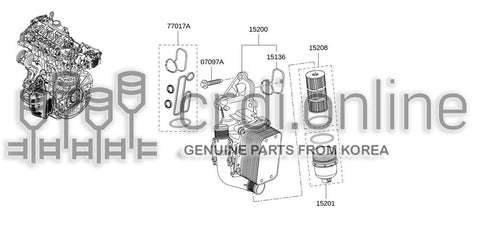 ELEMENT ASSY-OIL FILTER 15209-3920R 152093920R 15209 3920R