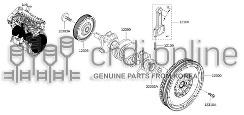 BOLT-PULLEYCRANKSHAFT 82003-67922 8200367922 82003 67922