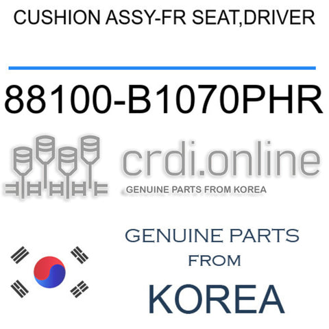 CUSHION ASSY-FR SEAT,DRIVER [ORIGINAL] 88100-B1070PHR 88100B1070PHR 88100 B1070PHR