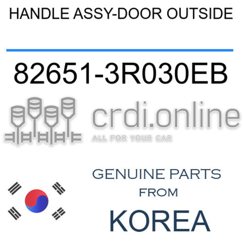HANDLE ASSY-DOOR OUTSIDE [ORIGINAL] 82651-3R030EB 826513R030EB 82651 3R030EB