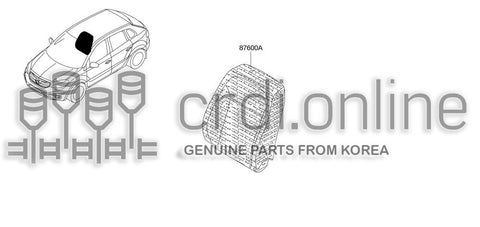 PAD&TRIM-FRONT SEAT BACKRH 87600-4565R 876004565R 87600 4565R