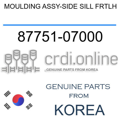 MOULDING ASSY-SIDE SILL FRTLH [ORIGINAL] 87751-07000 8775107000 87751 07000