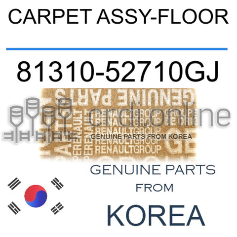 CARPET ASSY-FLOOR [ORIGINAL] 81310-52710GJ 8131052710GJ 81310 52710GJ