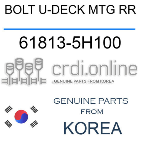 BOLT U-DECK MTG RR 61813-5H100 618135H100 61813 5H100