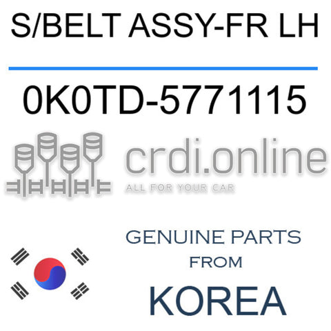 S/BELT ASSY-FR LH [ORIGINAL] 0K0TD-5771115 0K0TD5771115 0K0TD 5771115