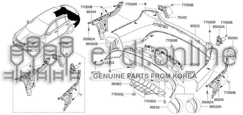 ENERGY ABSORBER-REAR RH 85092-2858R 850922858R 85092 2858R