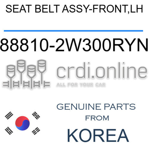SEAT BELT ASSY-FRONT,LH [ORIGINAL] 88810-2W300RYN 888102W300RYN 88810 2W300RYN