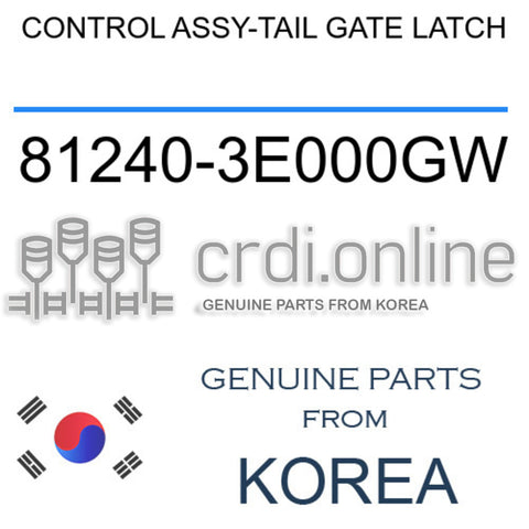 CONTROL ASSY-TAIL GATE LATCH [ORIGINAL] 81240-3E000GW 812403E000GW 81240 3E000GW