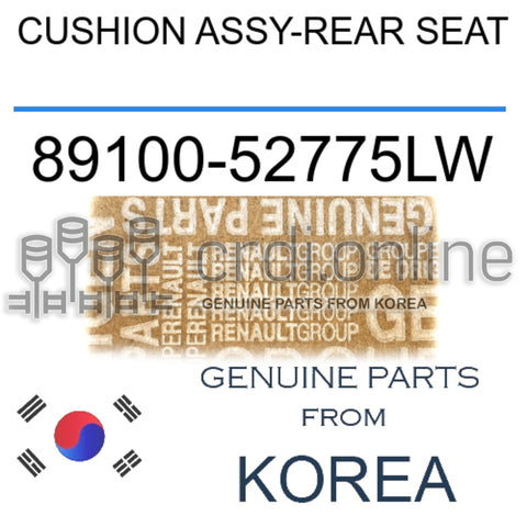 CUSHION ASSY-REAR SEAT [ORIGINAL] 89100-52775LW 8910052775LW 89100 52775LW