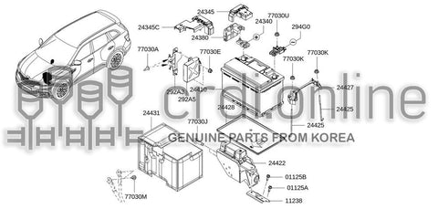 COVER-BATTERY CONNECT 24345-4JA0A 243454JA0A 24345 4JA0A