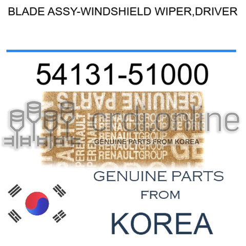 BLADE ASSY-WINDSHIELD WIPER,DRIVER [ORIGINAL] 54131-51000 5413151000 54131 51000