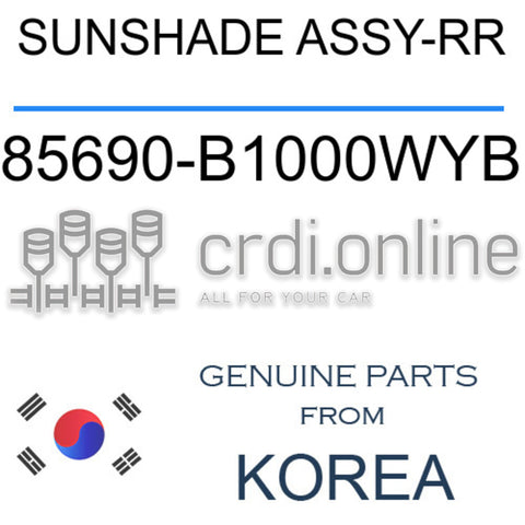 SUNSHADE ASSY-RR 85690-B1000WYB 85690B1000WYB 85690 B1000WYB