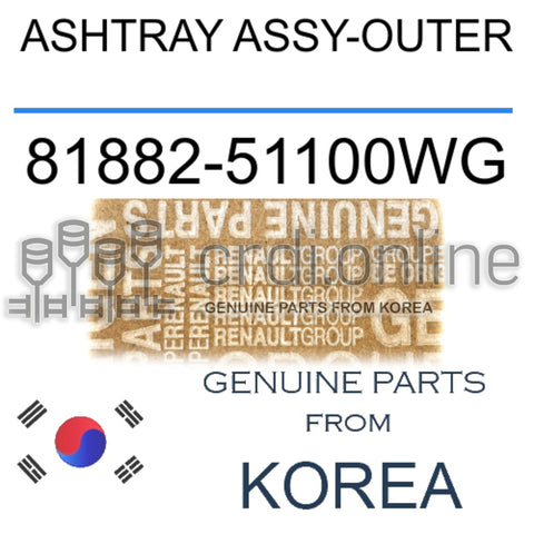 ASHTRAY ASSY-OUTER [ORIGINAL] 81882-51100WG 8188251100WG 81882 51100WG