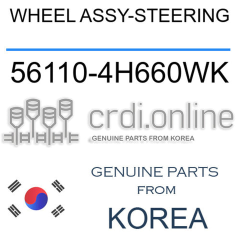 WHEEL ASSY-STEERING [ORIGINAL] 56110-4H660WK 561104H660WK 56110 4H660WK