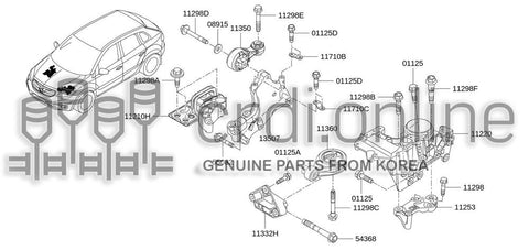 INSULATOR ASSY-ENGINE MOUNTINGLH 11220-0985R 112200985R 11220 0985R