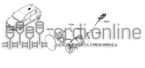 HOUSING-FUEL FILL FLAP 78120-6903R 781206903R 78120 6903R