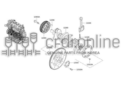 PULLEY-CRANKSHAFT 12303-8177R 123038177R 12303 8177R