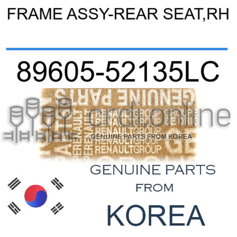 FRAME ASSY-REAR SEAT,RH [ORIGINAL] 89605-52135LC 8960552135LC 89605 52135LC