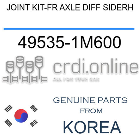 JOINT KIT-FR AXLE DIFF SIDERH [ORIGINAL] 49535-1M600 495351M600 49535 1M600