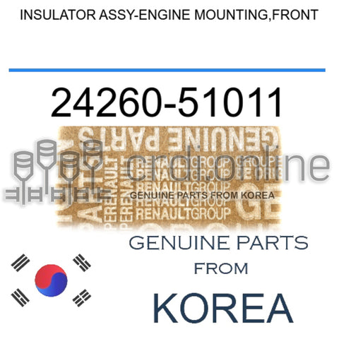 INSULATOR ASSY-ENGINE MOUNTING,FRONT [ORIGINAL] 24260-51011 2426051011 24260 51011