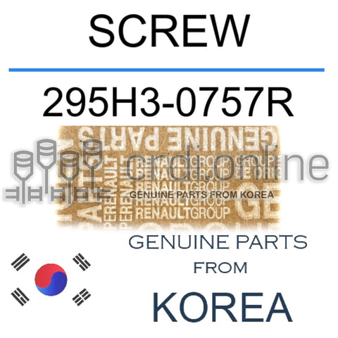 SCREW [ORIGINAL] 295H3-0757R 295H30757R 295H3 0757R