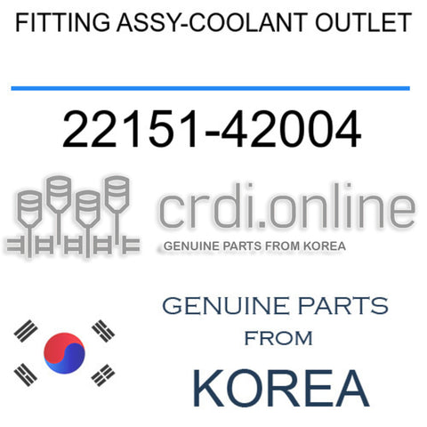 FITTING ASSY-COOLANT OUTLET [ORIGINAL] 22151-42004 2215142004 22151 42004