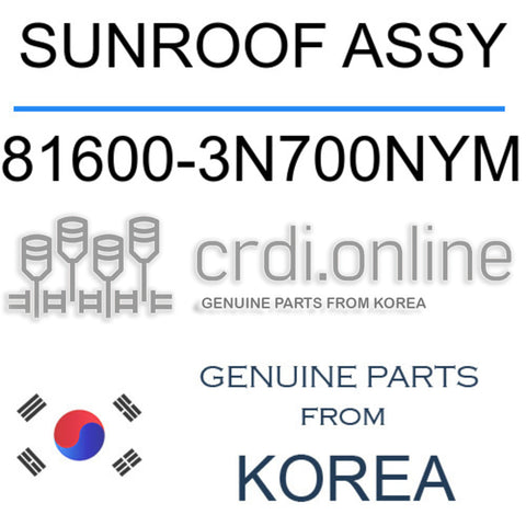 SUNROOF ASSY [ORIGINAL] 81600-3N700NYM 816003N700NYM 81600 3N700NYM
