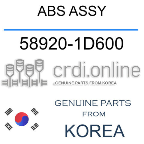 ABS ASSY [ORIGINAL] 58920-1D600 589201D600 58920 1D600